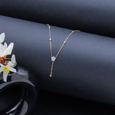 Rose Gold Plated  Floweret Pendant  Chain